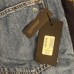 Rag & Bone Indigo Denim Pants - LORI MID-RISE WIDE LEG